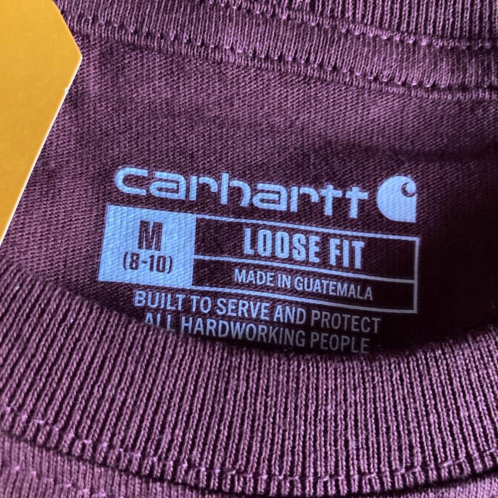 Carhartt Women's Short Sleeve Tee - Maroon - Picture 3 of 5